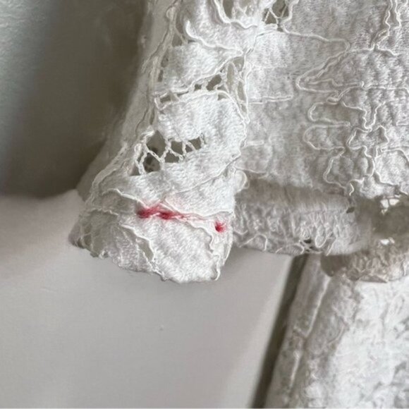 Lulus Favorite Flair White Lace Flounce Sleeve Dress Size Small Romantic - Picture 11 of 15